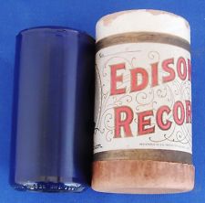 EDISON BLUE AMBEROL CYLINDER  PHONOGRAPH RECORD - "THE TEDDY BEAR'S PICNIC"